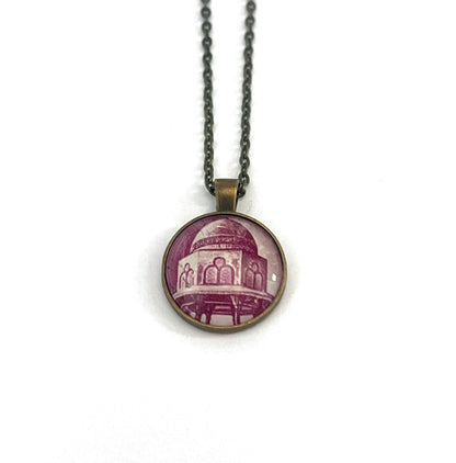 1967 Egypt Stamp - Postage Stamp Jewelry - Vintage Postage Stamp Necklace - Antique Bronze