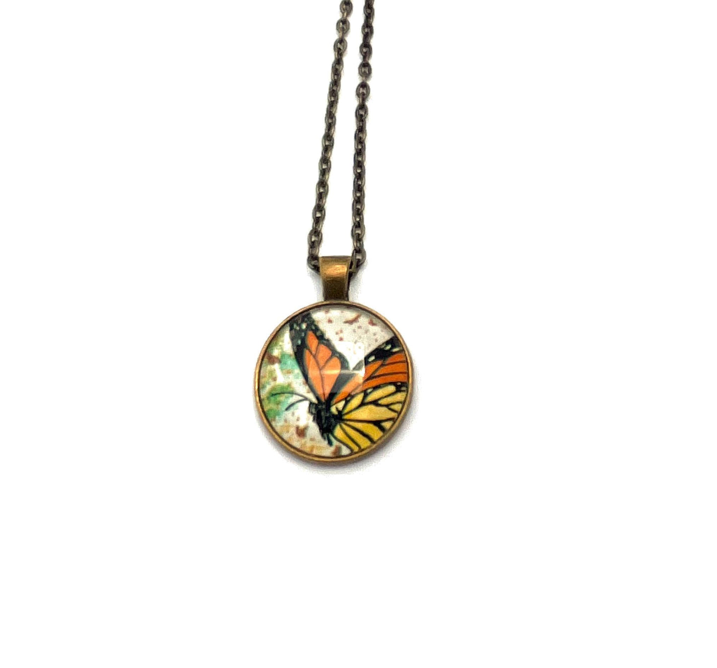 1988 Buttefly - Mexico Postage Stamp - Postage stamp jewelry - Postage Stamp Necklace