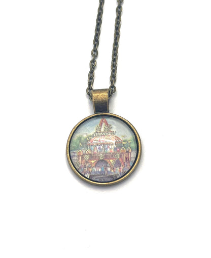 1989 Pagoda Sa Wawa - Philippines Stamp - Postage stamp jewelry - Postage Stamp Necklace