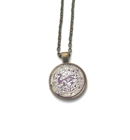 1989 Egypt Stamp - Postage stamp jewelry - Postage Stamp Necklace