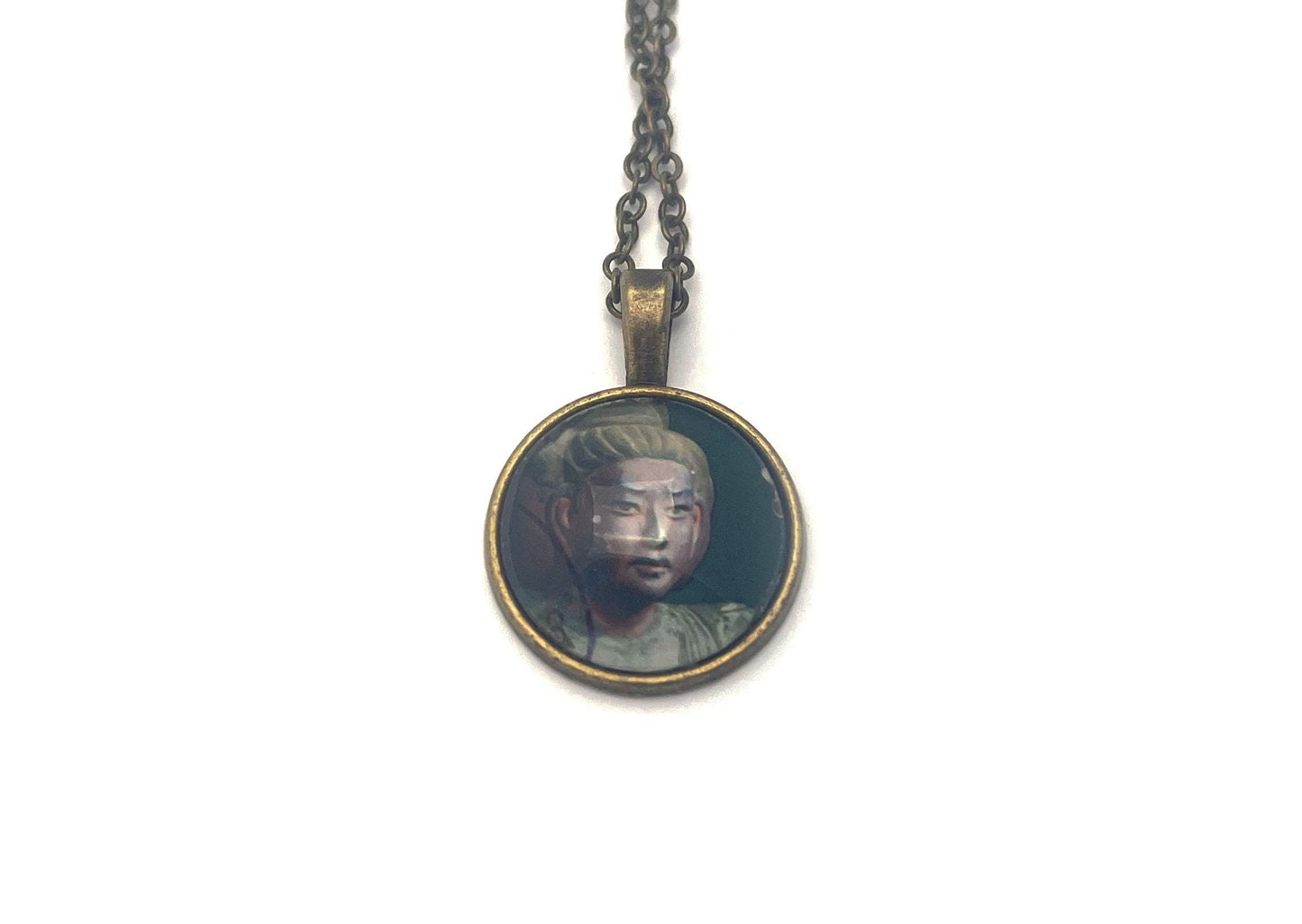 2002 Ashura - Japan Stamp - Postage stamp jewelry - Postage Stamp Necklace