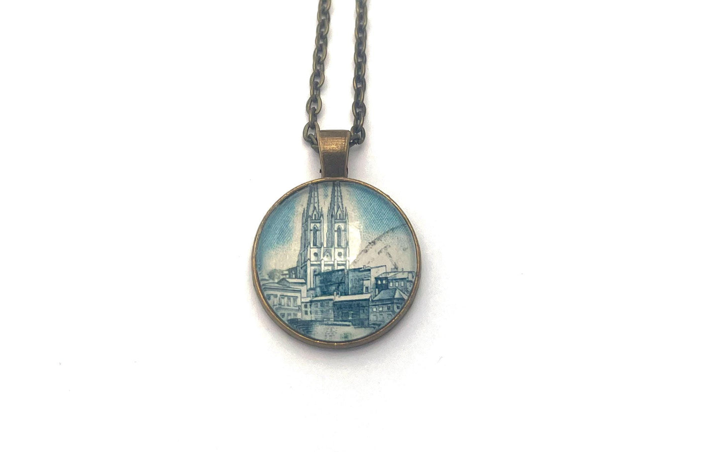 1966 Niort - France Stamp - United States Stamp - Postage stamp jewelry - Postage Stamp Necklace