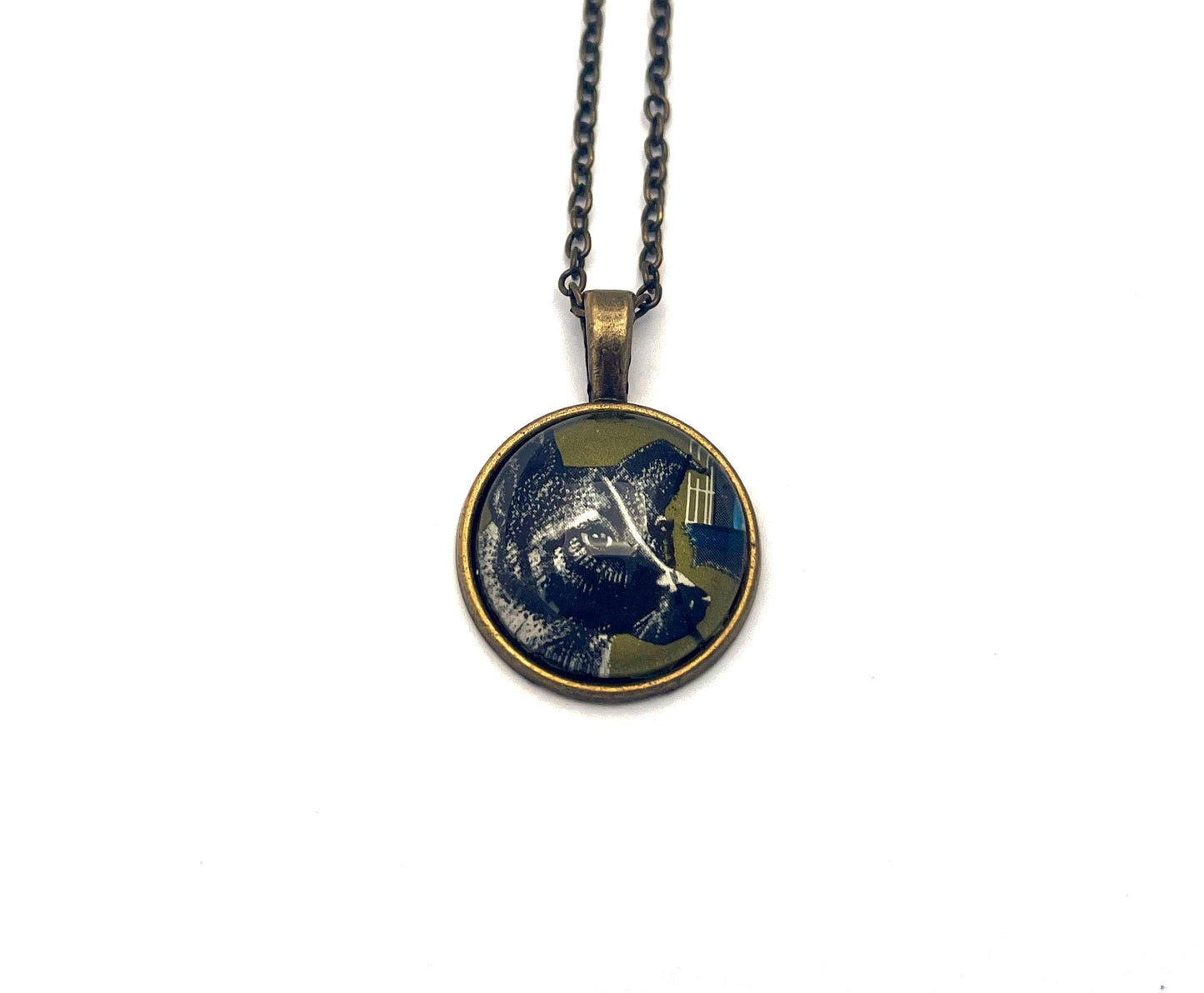 1964 Laika - USSR Stamp - United States Stamp - Postage stamp jewelry - Postage Stamp Necklace