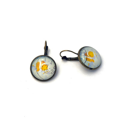 2022 Clownfish - Japan Stamp - Postage Stamp Jewelry - Vintage Postage Stamp Necklace - Antique Bronze Finish