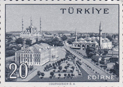 1959 Edirne Turkey Stamp - United States Stamp - Postage stamp jewelry - Postage Stamp Necklace