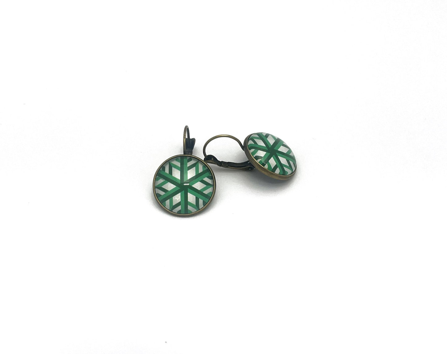 2015 USA Geometric Snowflakes Stamp - Postage Stamp Earrings
