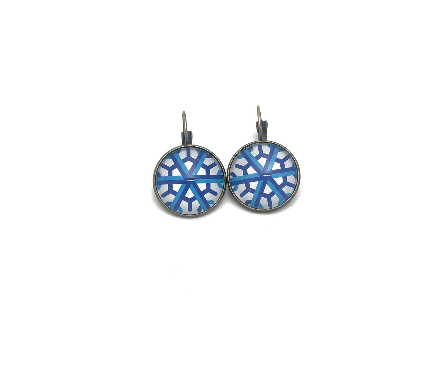 2015 Geometric Snowflakes USA Stamp - Postage Stamp Earrings