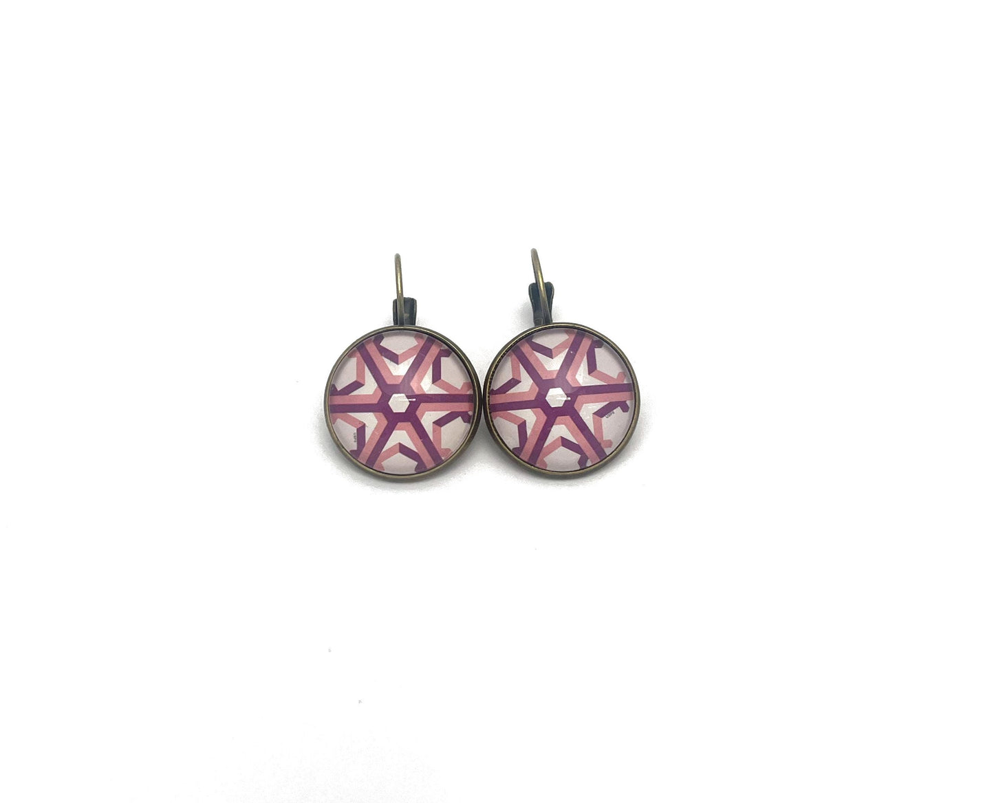 2015 Geometric Snowflakes USA Stamp - Postage Stamp Earrings