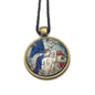 1963 Chagall - France Stamp -  Postage Stamp Jewelry - Vintage Postage Stamp Necklace - Antique Bronze