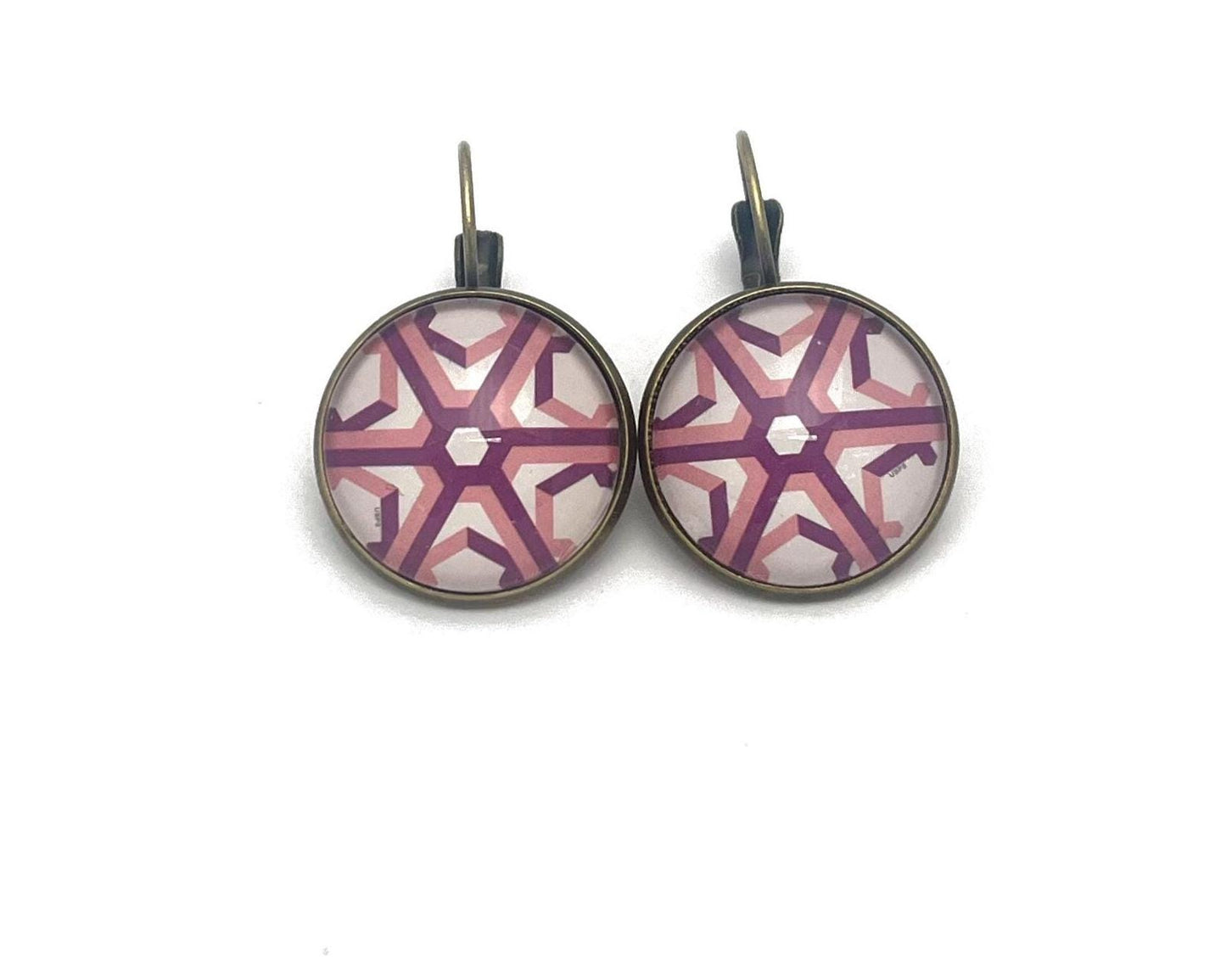2015 Geometric Snowflakes USA Stamp - Postage Stamp Earrings