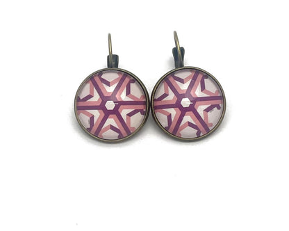 2015 Geometric Snowflakes USA Stamp - Postage Stamp Earrings
