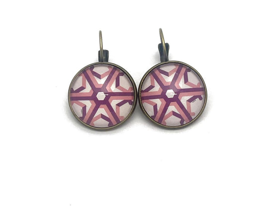 2015 Geometric Snowflakes USA Stamp - Postage Stamp Earrings