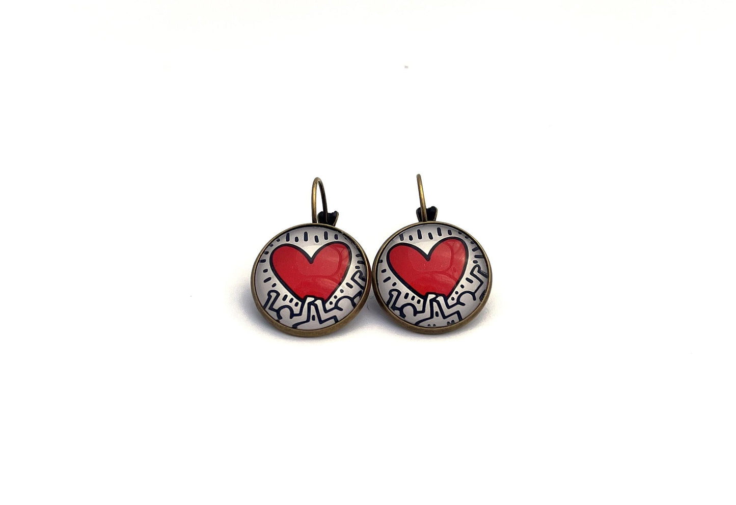 2025 USA Keith Haring Love Stamp - Postage Stamp Earrings