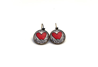 2025 USA Keith Haring Love Stamp - Postage Stamp Earrings