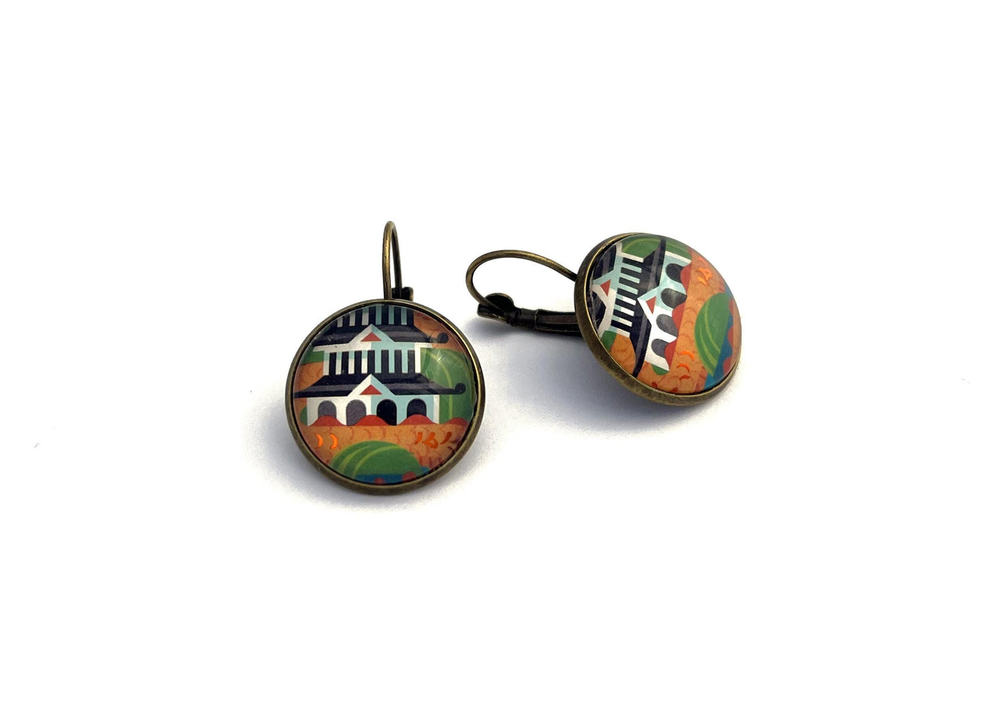 2018 Pagoda USA Stamp - Postage Stamp Earrings