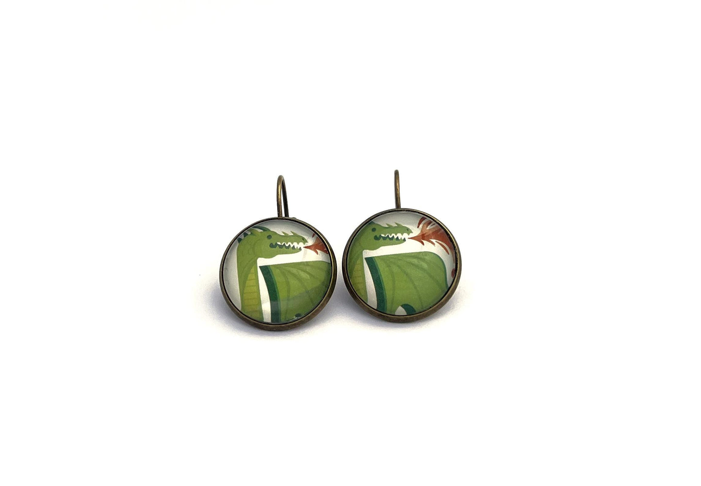 2018 USA Dragon Stamp - Postage Stamp Earrings