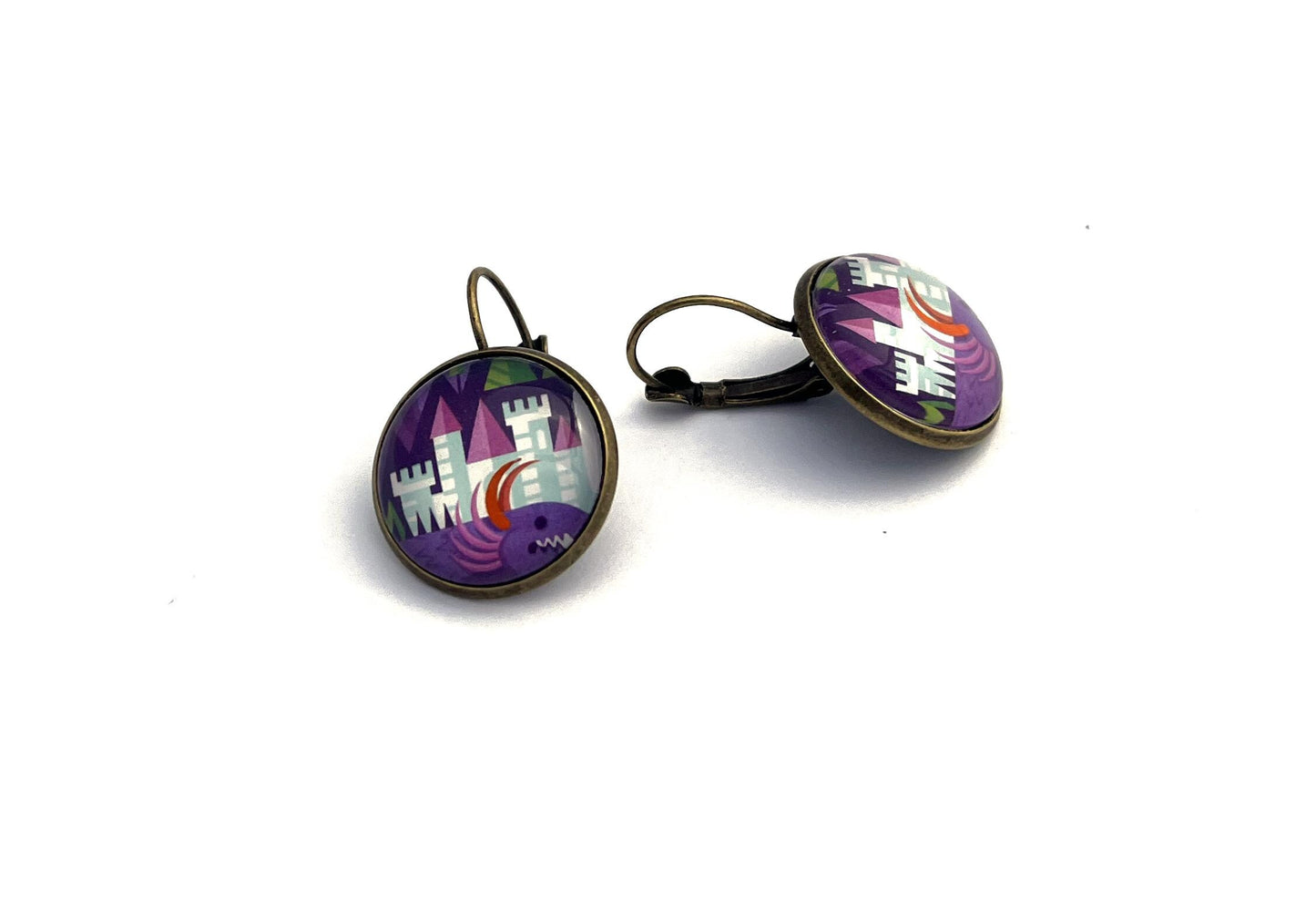 2018 USA Dragon Stamp - Postage Stamp Earrings