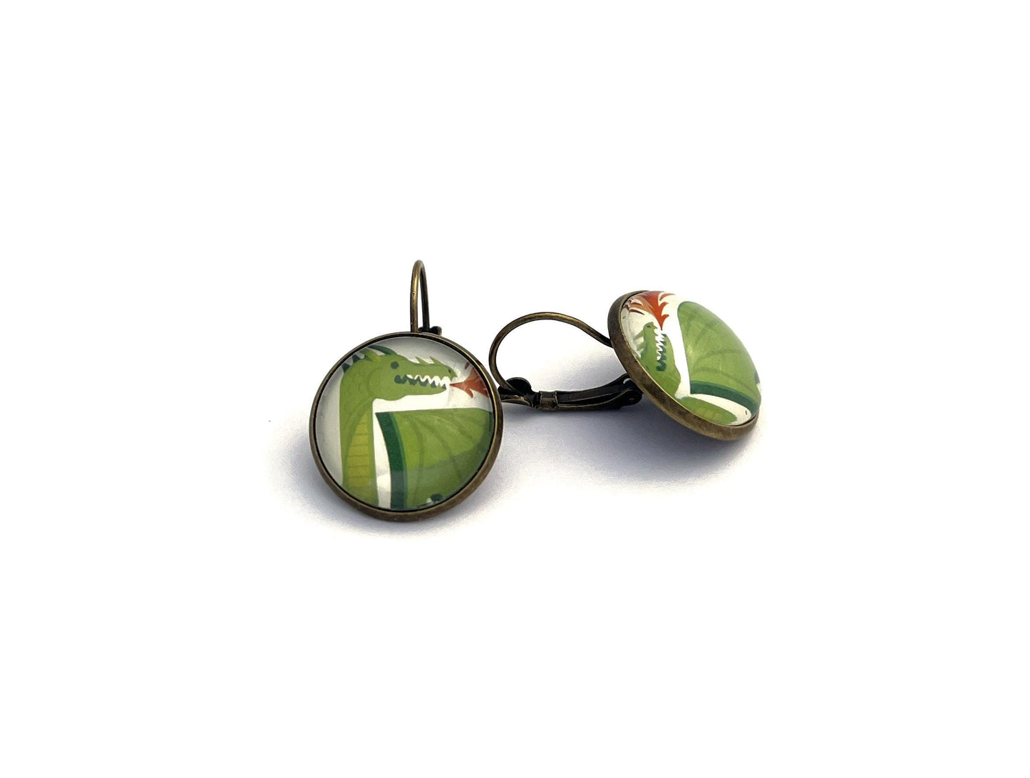 2018 USA Dragon Stamp - Postage Stamp Earrings