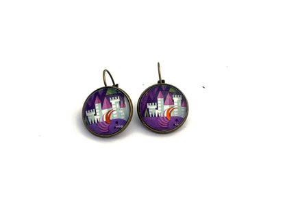 2018 USA Dragon Stamp - Postage Stamp Earrings