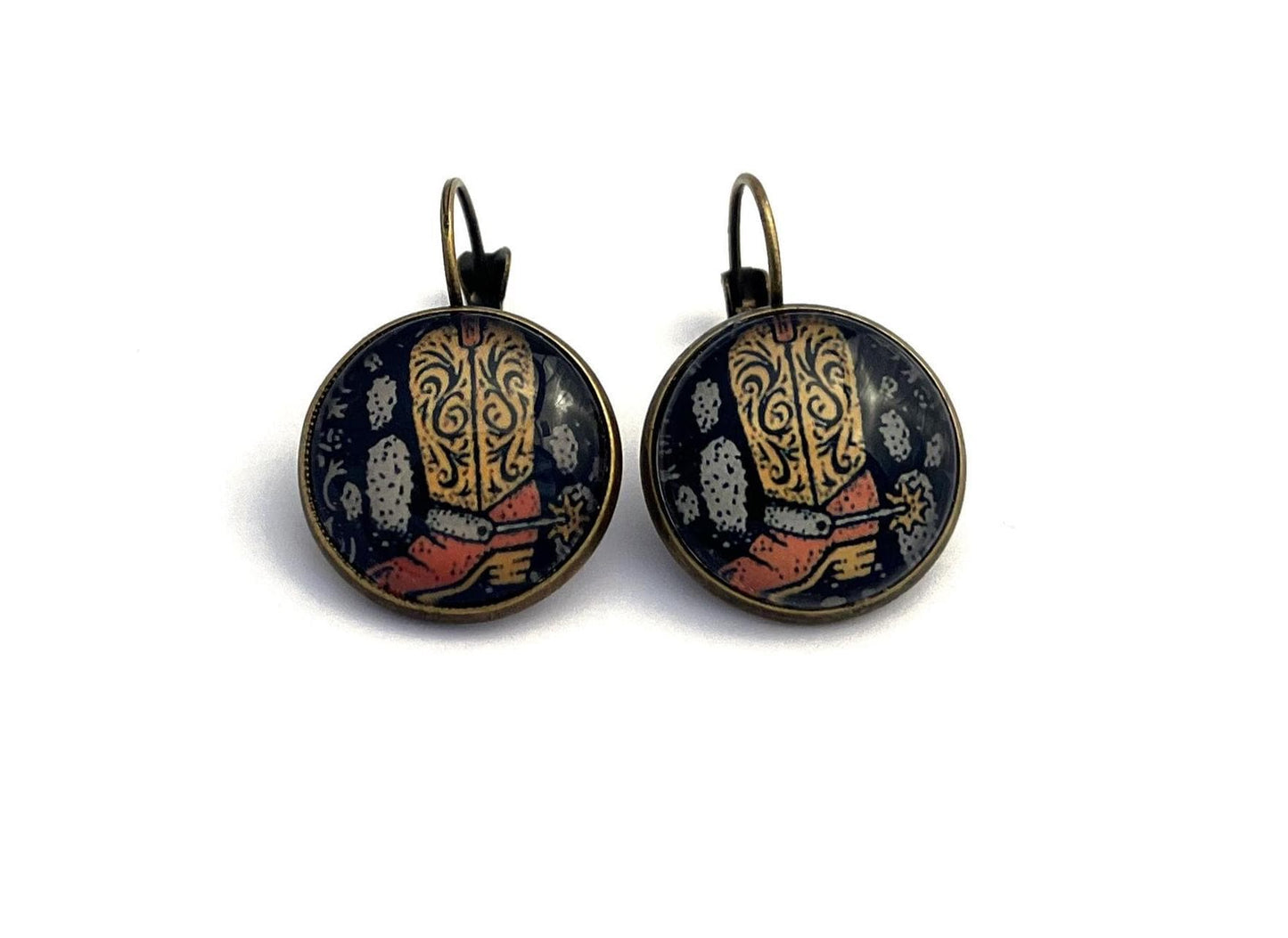 2021 USA Western Wear Boot Stamp - Postage Stamp Earrings