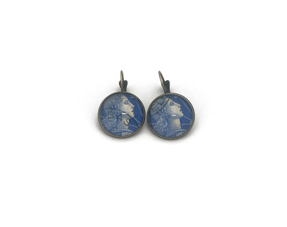 1957 Marianne - France Stamp - Postage Stamp Earrings