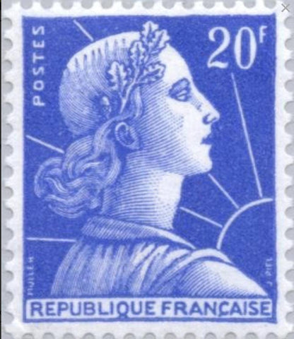 1957 Marianne - France Stamp - Postage Stamp Earrings