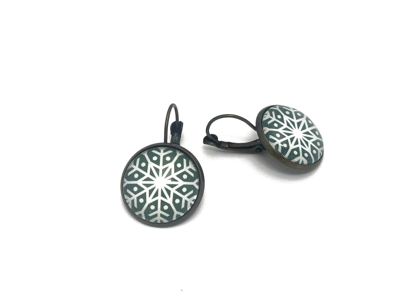 2024 Snowflake Winter Whimsy USA Stamp - Postage Stamp Earrings