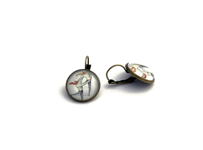 2014 Winter Fun USA Stamp - Postage Stamp Earrings
