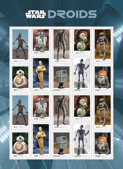 2021 Star Wars Droid C-3PO USA Stamp - Postage Stamp Earrings