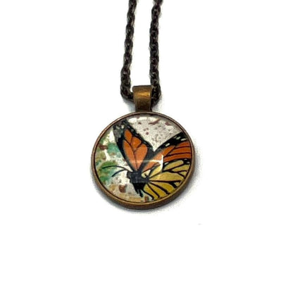 1988 Buttefly - Mexico Postage Stamp - Postage stamp jewelry - Postage Stamp Necklace
