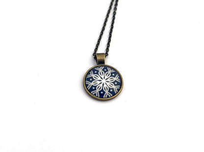 2024 Snowflake Winter Whimsy USA Stamp - Postage Stamp Necklace