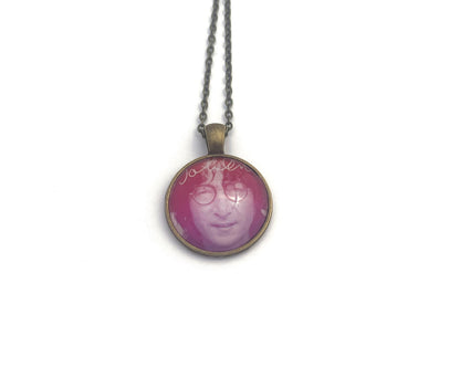 2018 John Lennon USA Stamp - Postage Stamp Necklace
