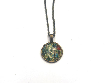 1973 Israel Stamp - Chagall Window - United States Stamp - Postage Stamp Necklace