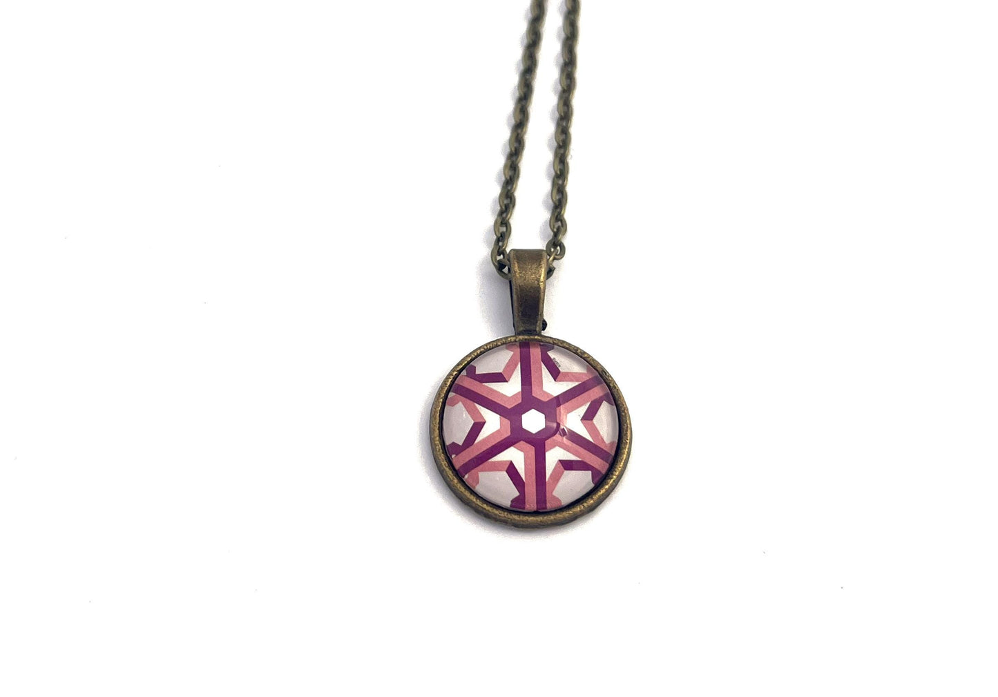 2015 USA Geometric Snowflakes Stamp - Postage Stamp Necklace