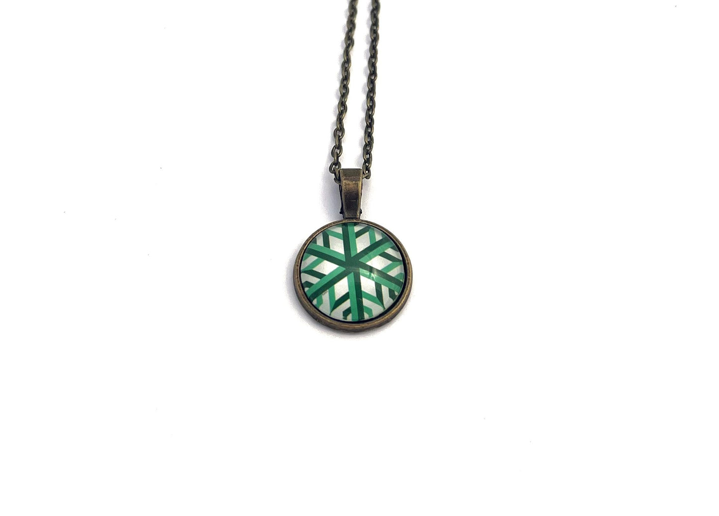 2015 USA Geometric Snowflakes Stamp - Postage Stamp Necklace