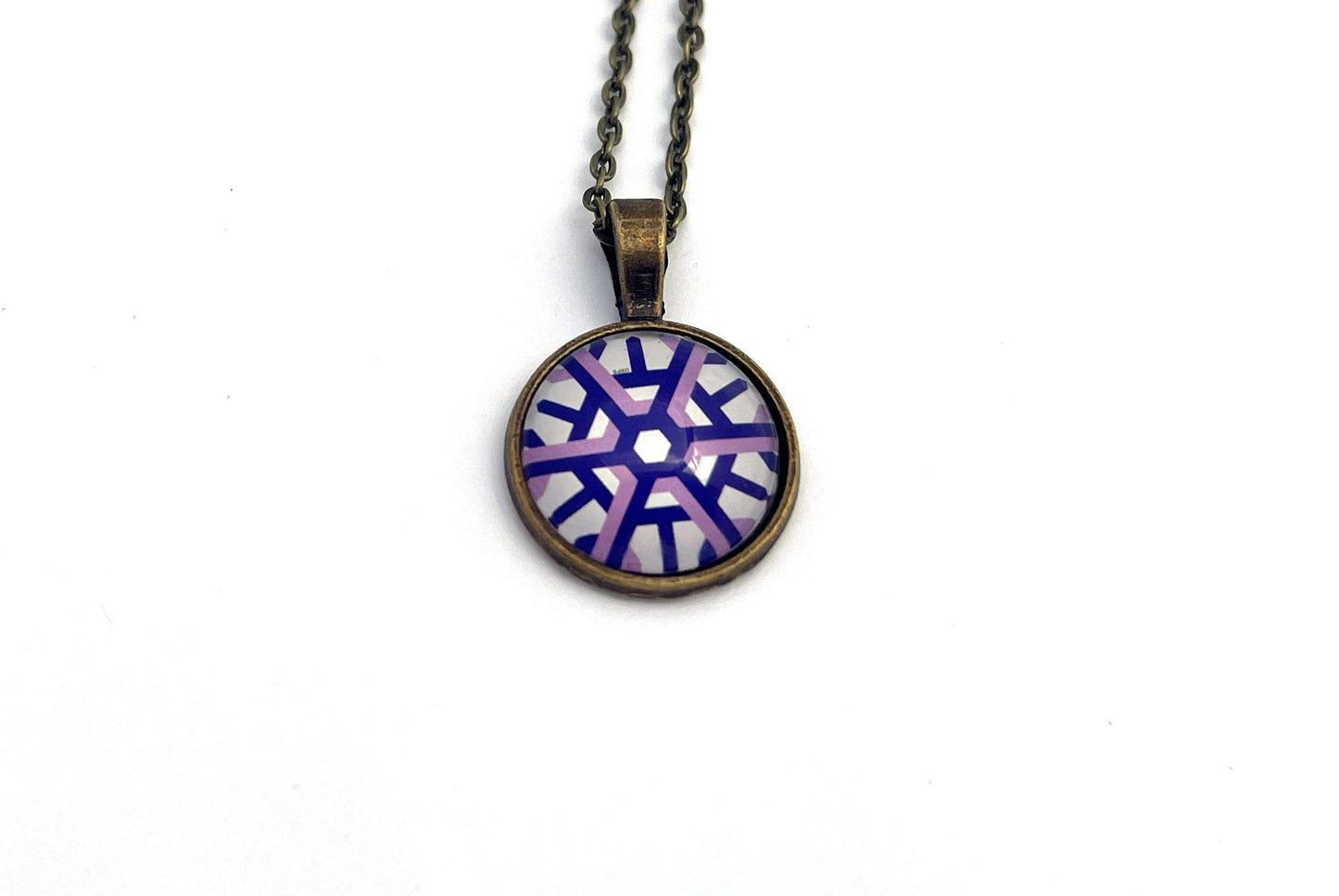 2015 USA Geometric Snowflakes Stamp - Postage Stamp Necklace