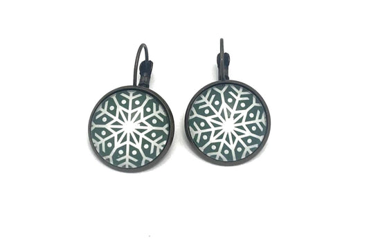 2024 Snowflake Winter Whimsy USA Stamp - Postage Stamp Earrings