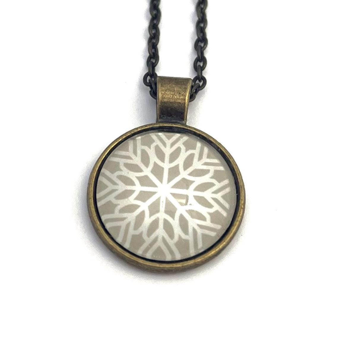 2024 Snowflake Winter Whimsy USA Stamp - Postage Stamp Necklace