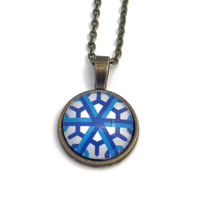 2015 USA Geometric Snowflakes Stamp - Postage Stamp Necklace