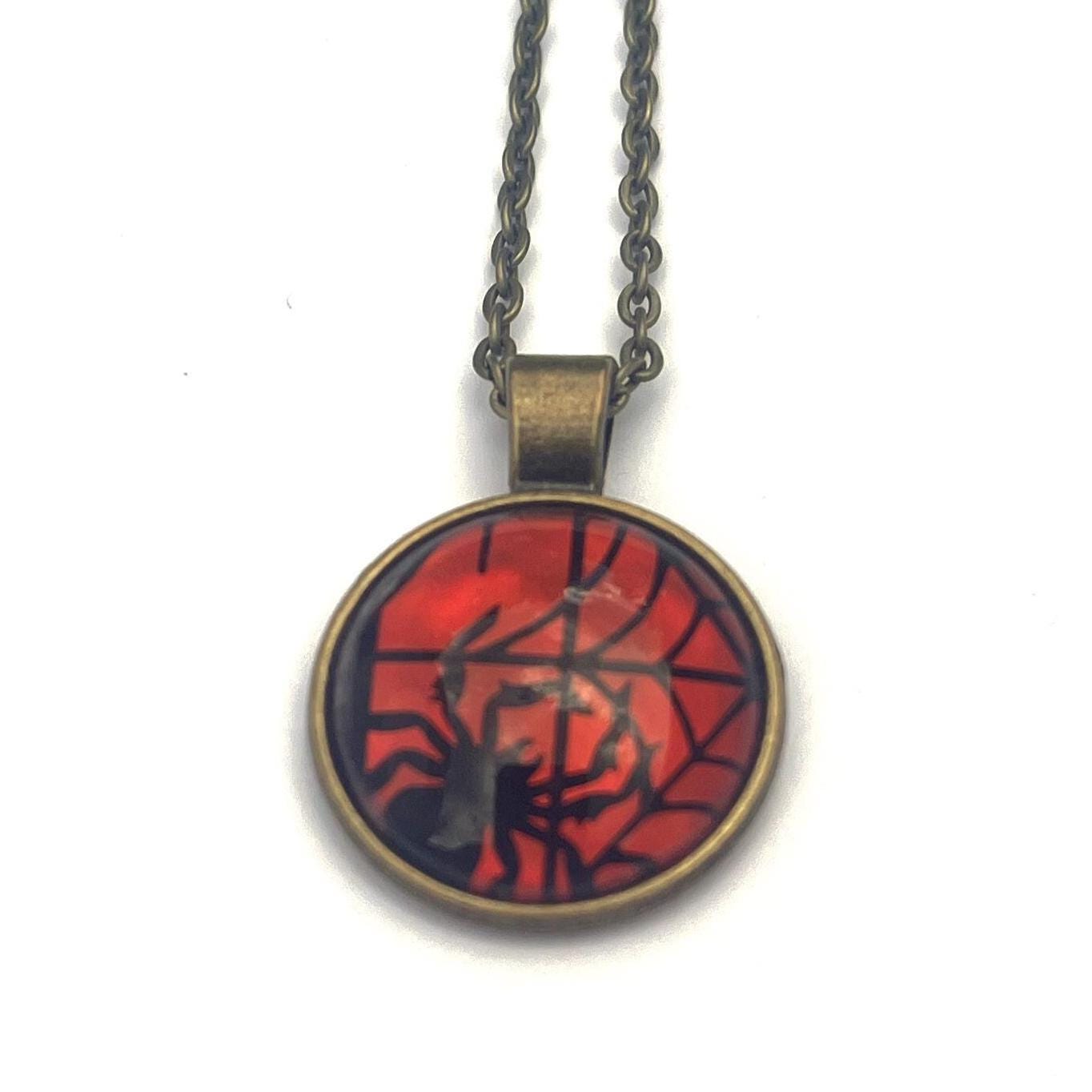 2019 USA Spooky Silhouettes Spider Stamp - Postage Stamp Necklace