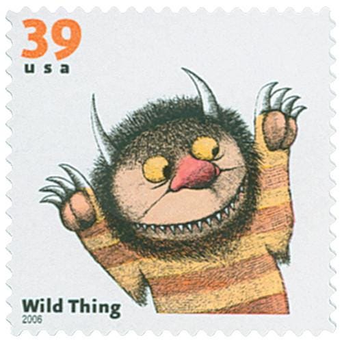 2006 Children's Book - Where the Wild Things Are - USA Stamp - Postage Stamp Necklace