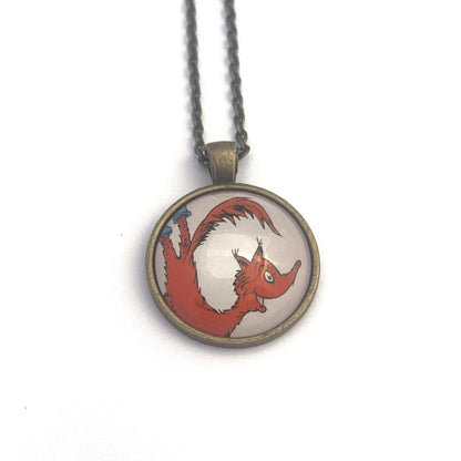 2006 Children's Book - Fox In Socks - USA Stamp - Postage Stamp Necklace