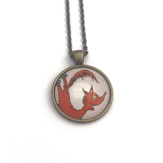 2006 Children's Book - Fox In Socks - USA Stamp - Postage Stamp Necklace