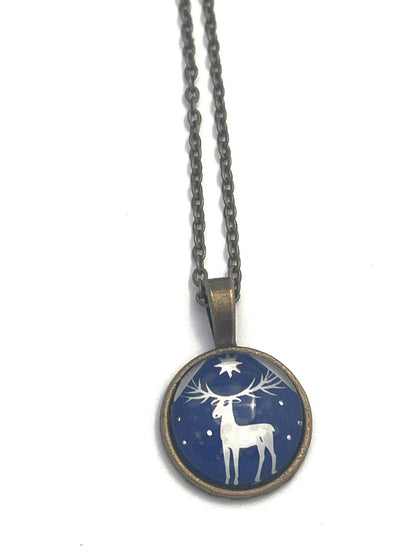 2024 Reindeer Ukraine Stamp - Postage Stamp Necklace