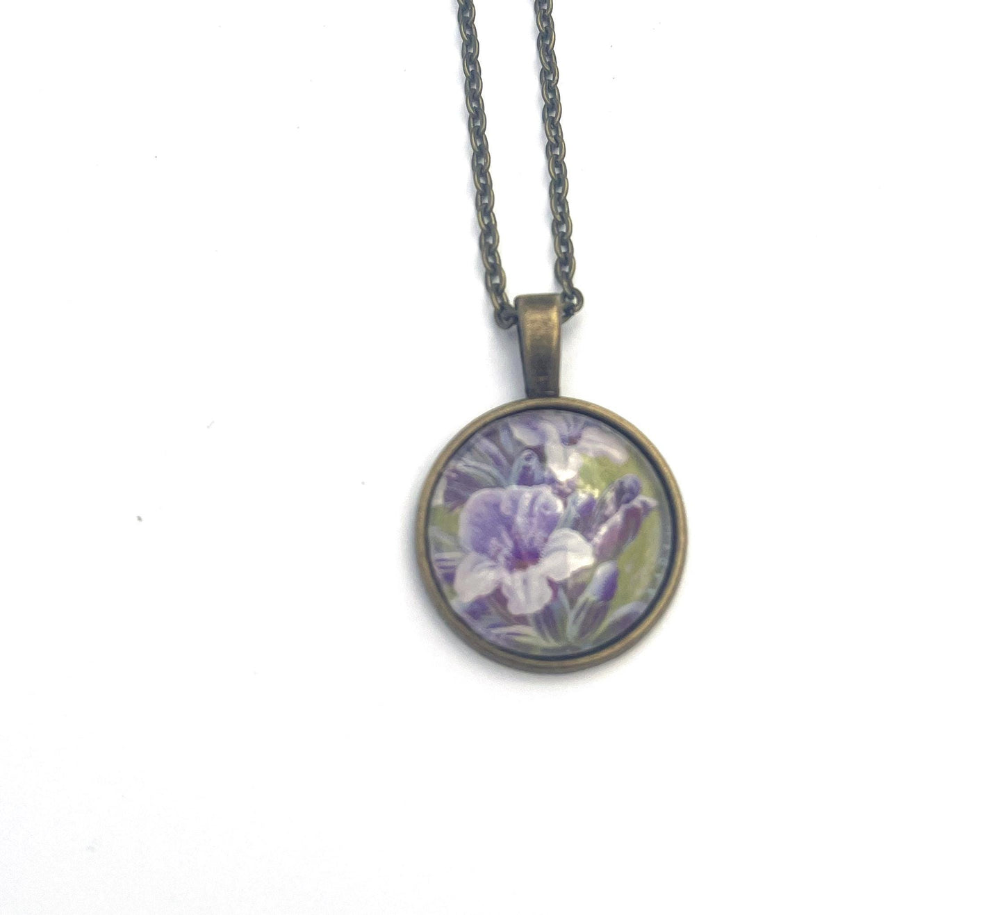 2020 Lavender Ukraine Stamp - Postage Stamp Necklace