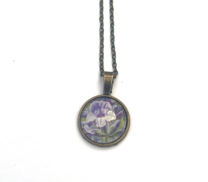 2020 Lavender Ukraine Stamp - Postage Stamp Necklace