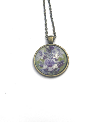 2020 Lavender Ukraine Stamp - Postage Stamp Necklace