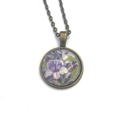 2020 Lavender Ukraine Stamp - Postage Stamp Necklace