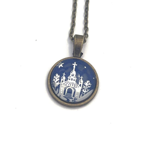 2024 Castle Ukraine Stamp - Postage Stamp Necklace