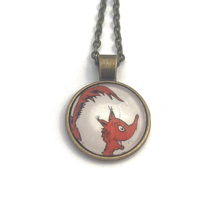 2006 Children's Book - Fox In Socks - USA Stamp - Postage Stamp Necklace